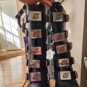 YRU x Naruto Collab Leaf Village Dune Platform Boots